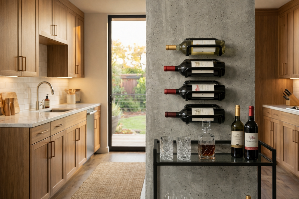 Wall Mounted Wine Rack, Set of 3, (Mounting Hardware Included)