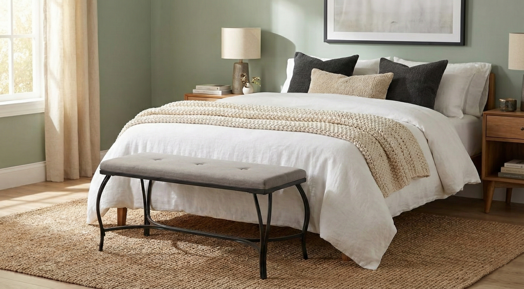 Vienna Upholstered Bench - Entryway & Vanity Seating