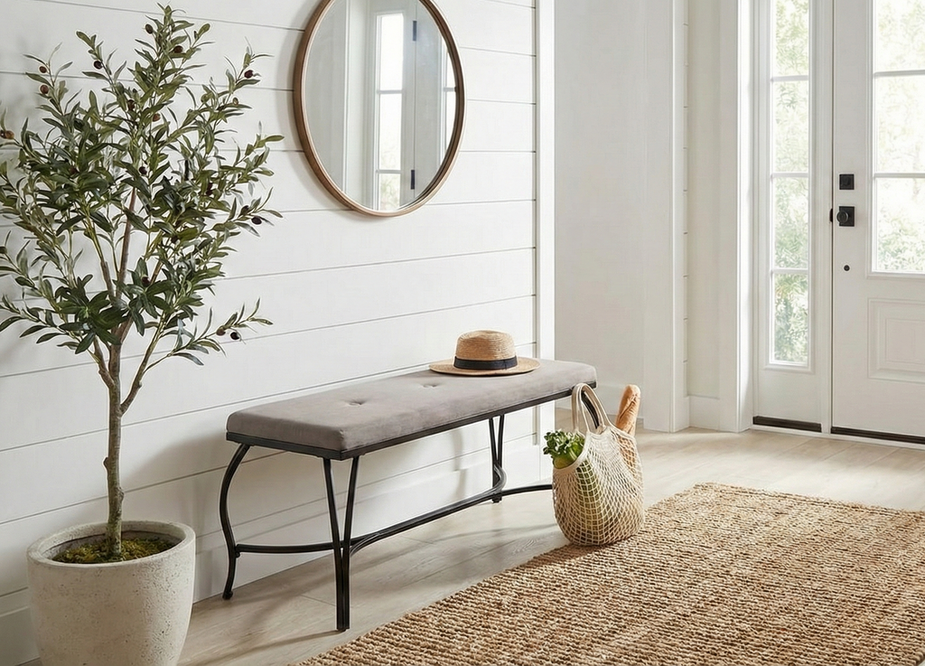 Vienna Upholstered Bench - Entryway & Vanity Seating