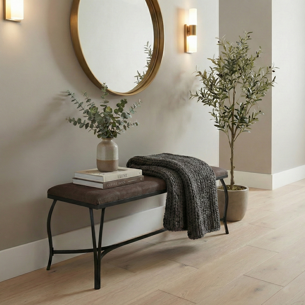 Vienna Upholstered Bench - Entryway & Vanity Seating