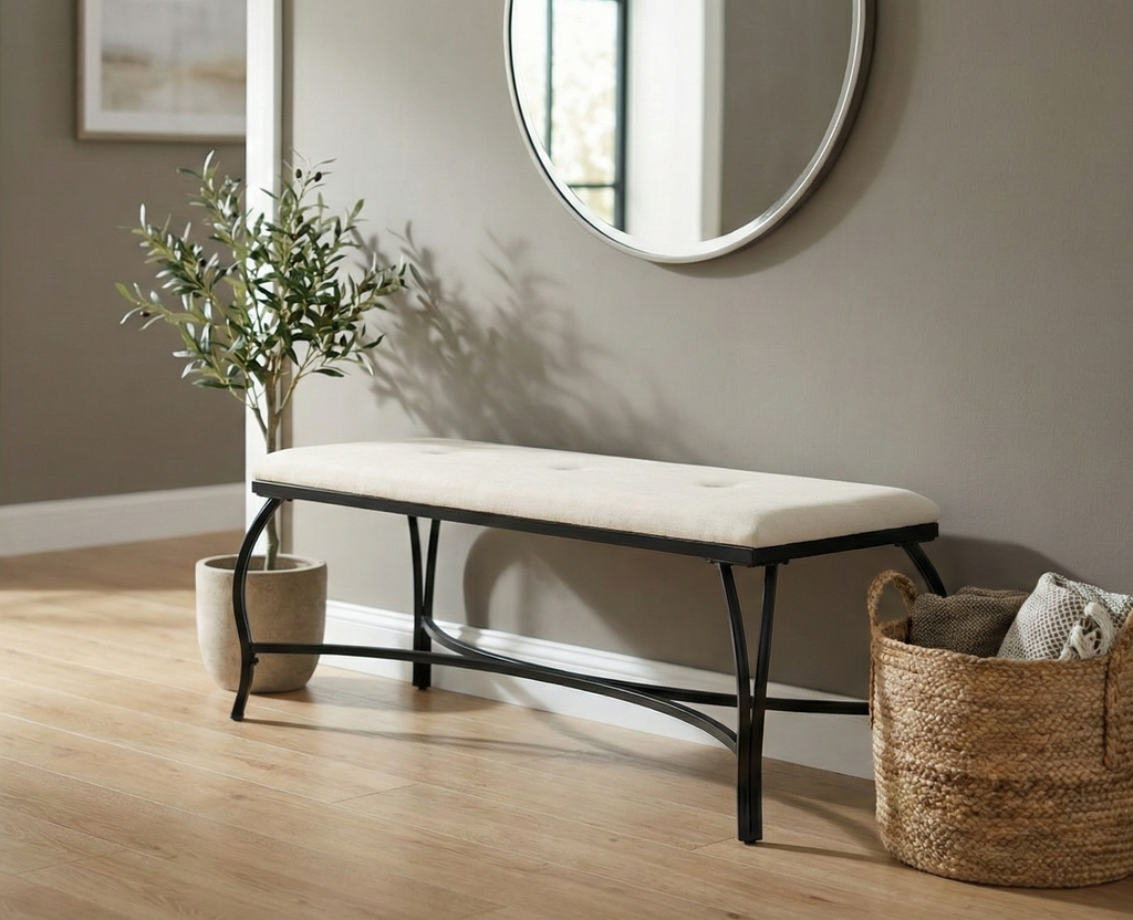 Vienna Upholstered Bench - Entryway & Vanity Seating