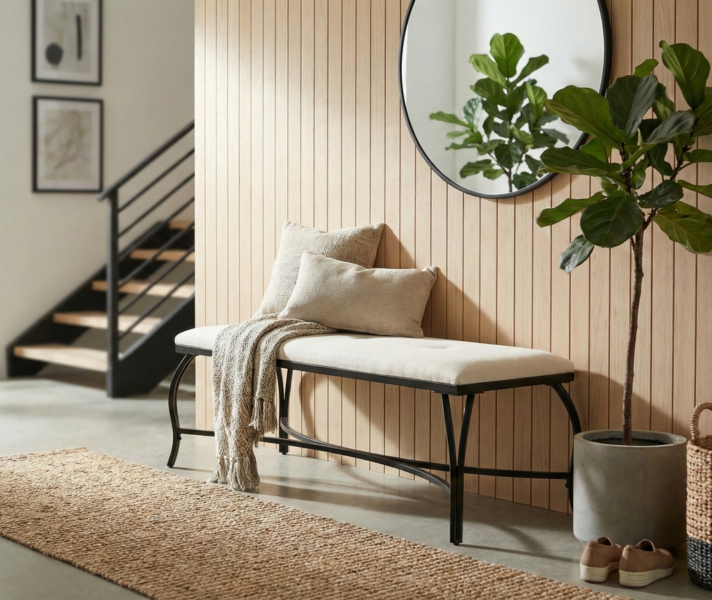 Vienna Upholstered Bench - Entryway & Vanity Seating