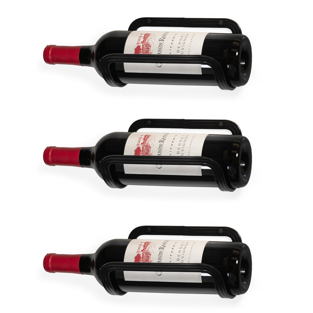 Wall Mounted Wine Rack, Set of 3, (Mounting Hardware Included)