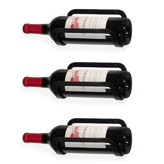 Wall Mounted Wine Rack, Set of 3, (Mounting Hardware Included)