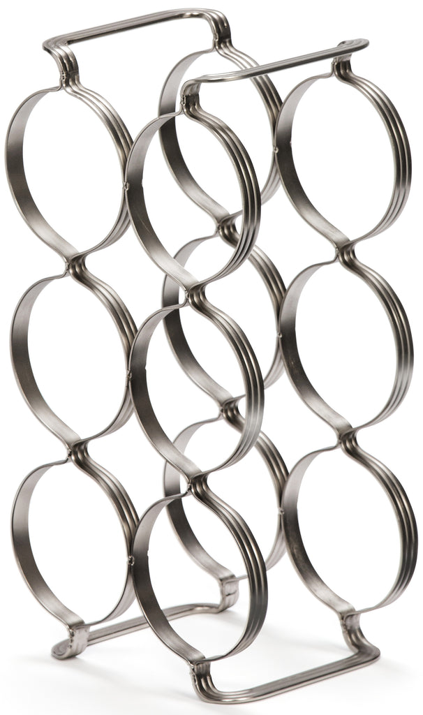 Mango Steam Silver 6 Bottle Wine Rack Vertical for Narrow Spaces
