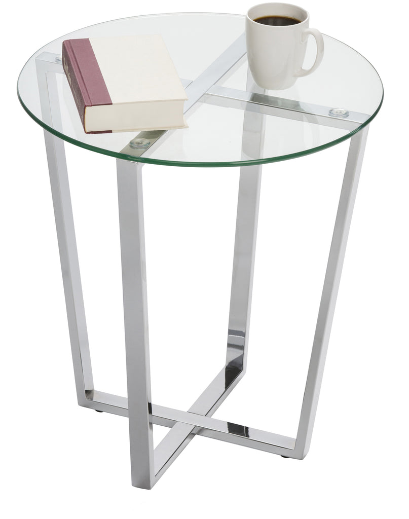 Mango Steam Chrome Base Chrome Top End Table