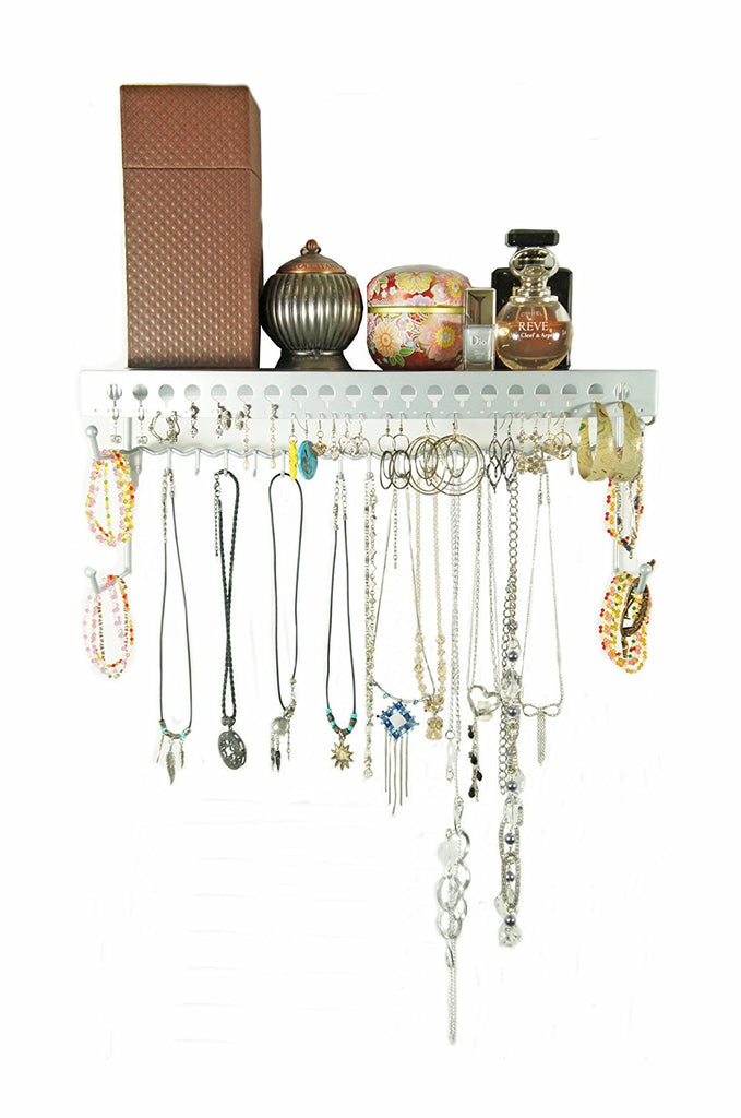 Wall-mounted Jewelry Organizer Shelf.