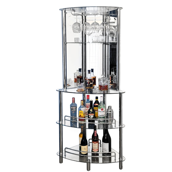 Modern Tower Corner Bar Cabinet for Home