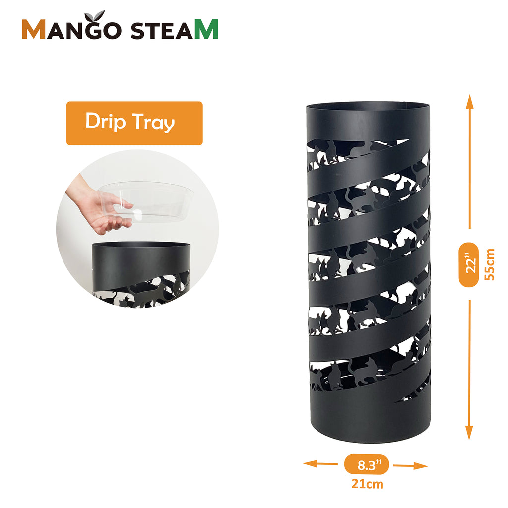 Mango Steam Round Cat Parade Spiral Umbrella Stand 22"