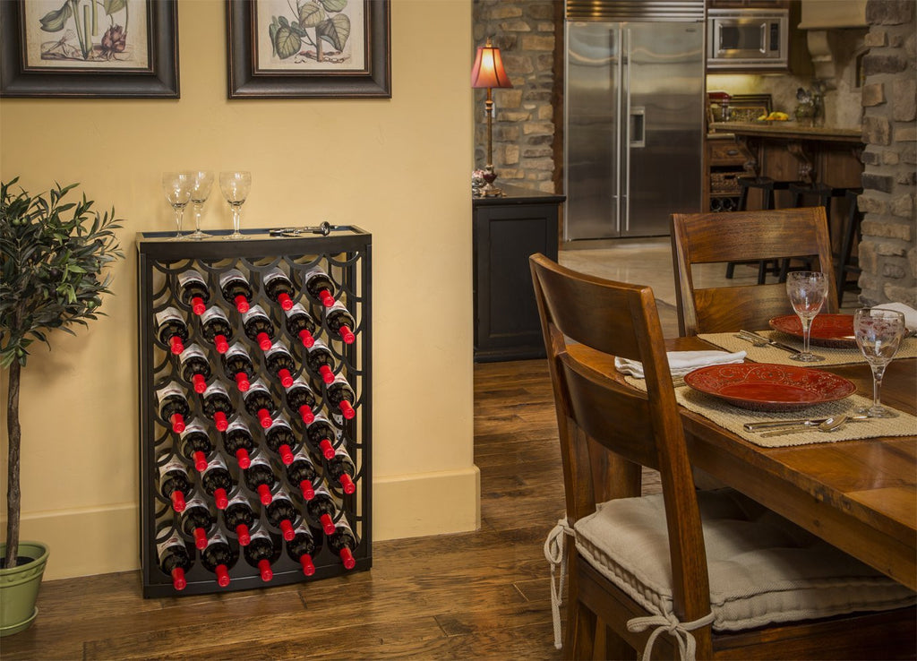 36 Bottle Art Deco Wine Rack.