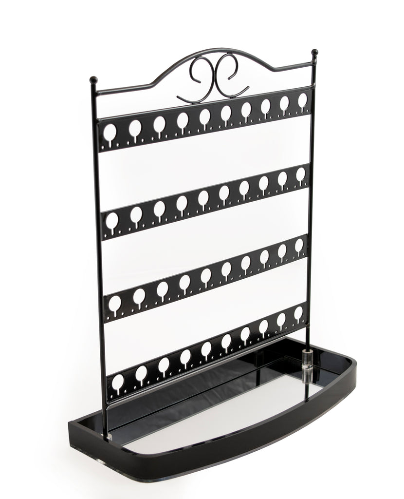 Earring Organizer Stand with Mirror Base – Jewelry Display Holder