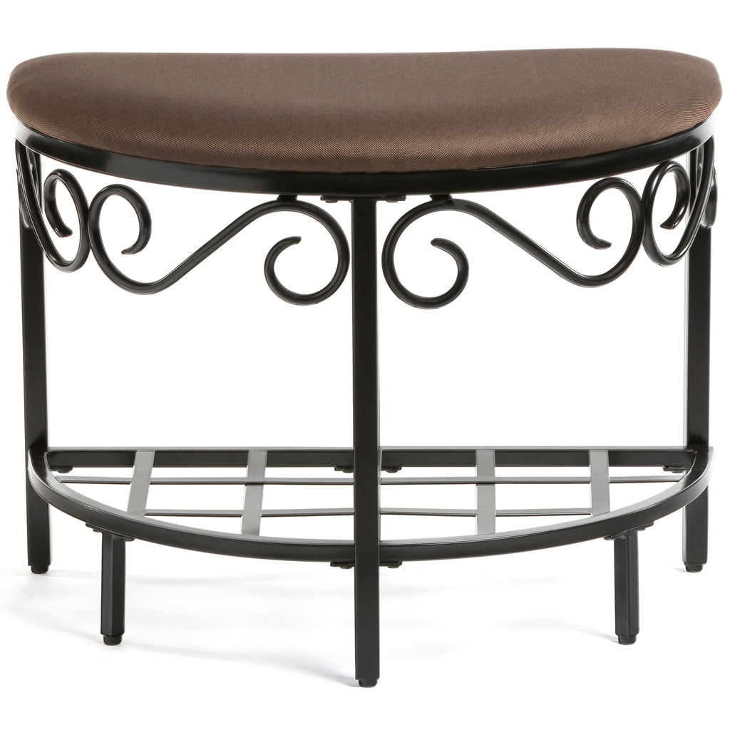 Half Moon Shoe Bench, Entryway & Vanity Seat