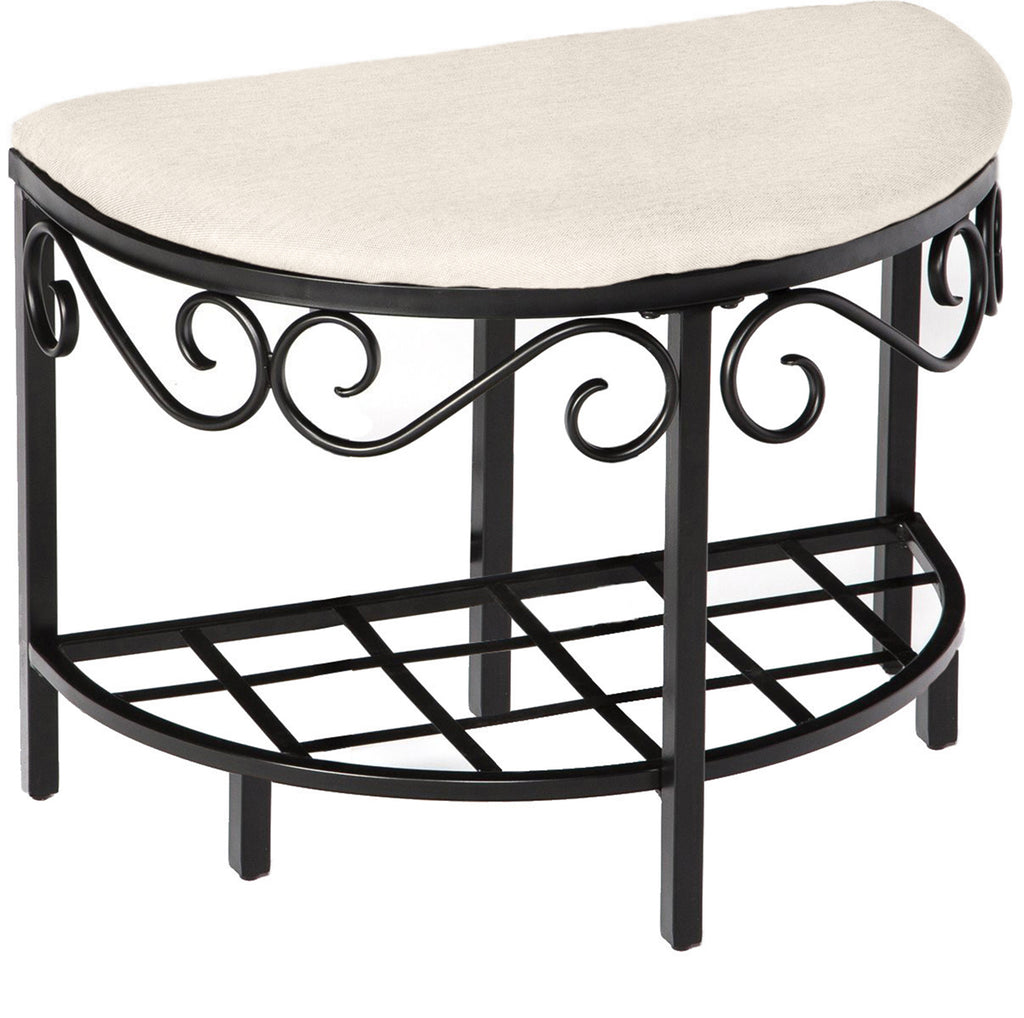 Half Moon Shoe Bench, Entryway & Vanity Seat