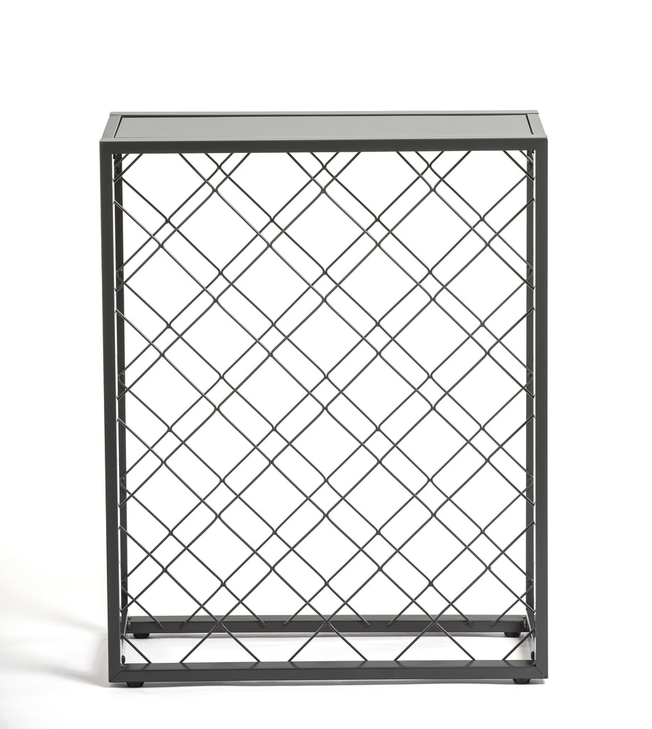 Mango Steam 32 Bottle Wine Rack with Glass Table Top