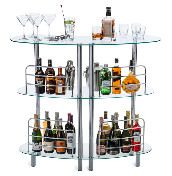 Mango Steam Catalina Home Bar Table, Wood or Glass