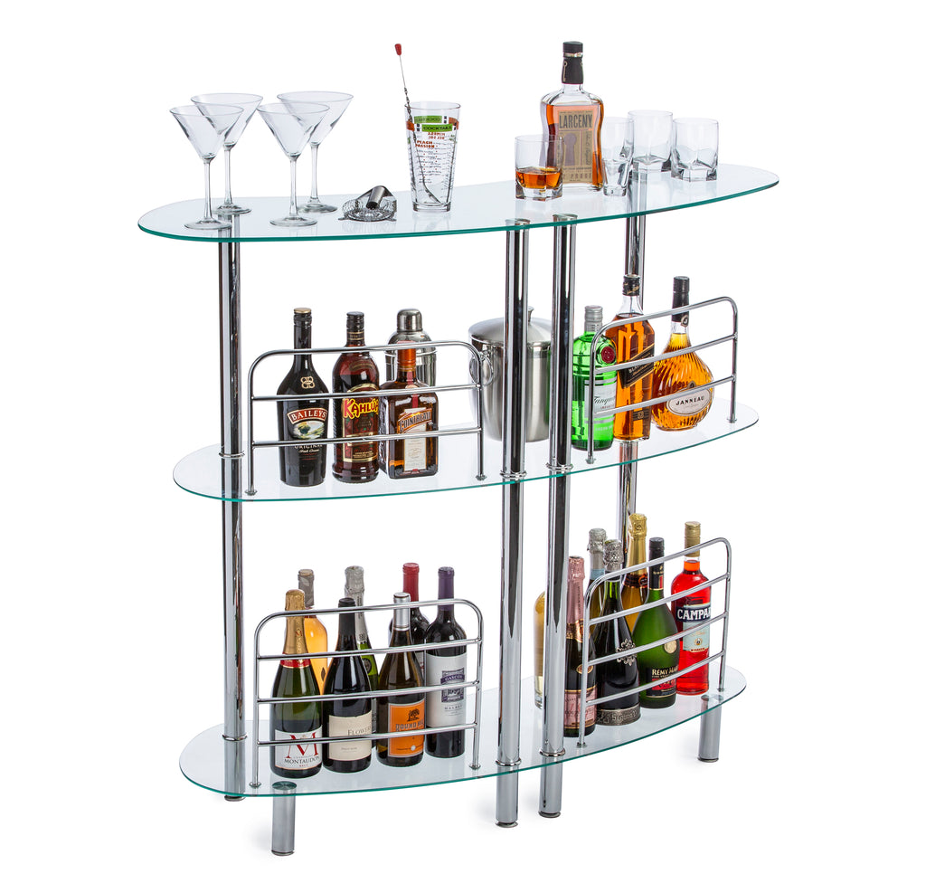 Mango Steam Catalina Home Bar Table, Wood or Glass