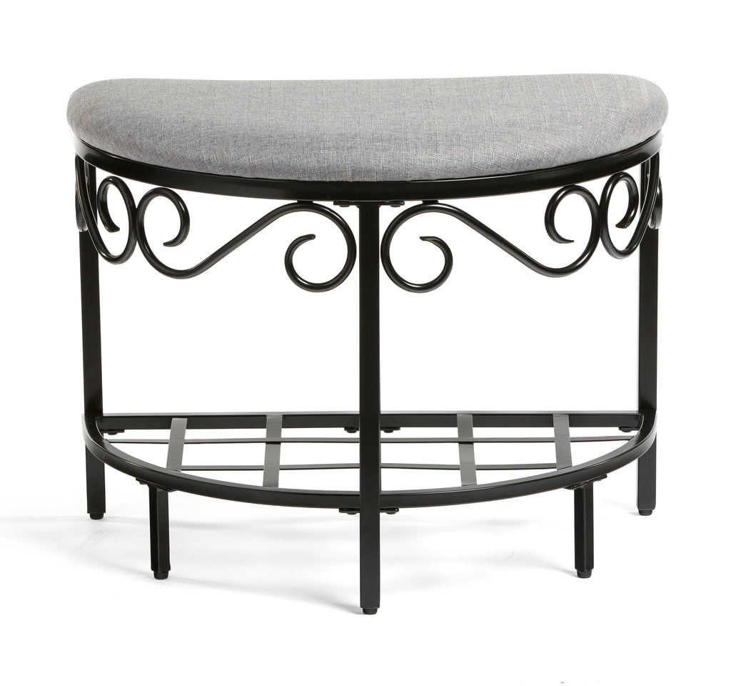 Half Moon Shoe Bench, Entryway & Vanity Seat