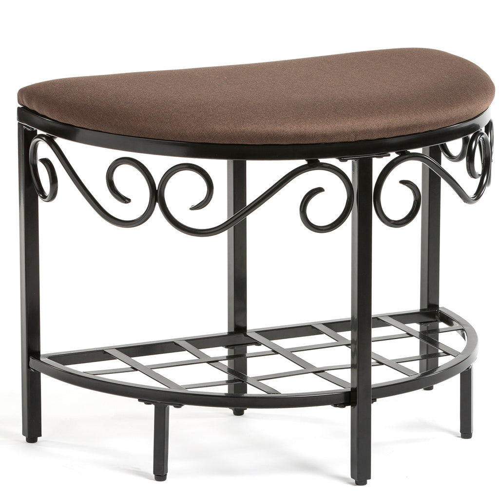 Half Moon Shoe Bench, Entryway & Vanity Seat