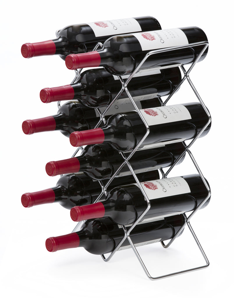 Silver Wine Rack 10 Bottle 